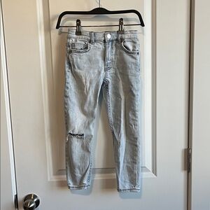 Zara Kids Distressed Light Gray Jeans